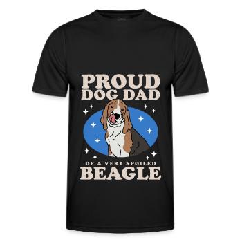 Beagle Dad Dog Lover Dog Owner Gift - Men's Functional T-Shirt - black - Front - AI Model Male 178 dark (178cm)