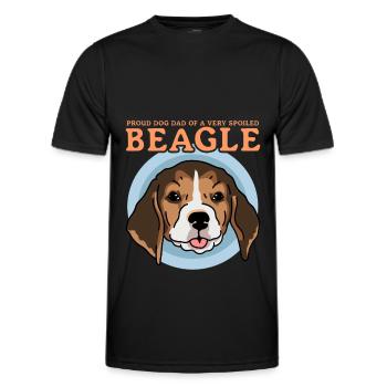 Beagle Dad Dog Owner Dog Owner Gift - Men's Functional T-Shirt - black - Front - AI Model Male 178 dark (178cm)