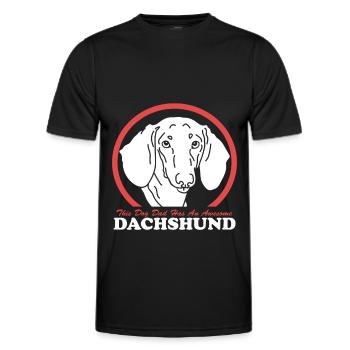 Teckel Papa Chiens Teckel Chien Papa Cadeau - T-shirt sport Homme - noir - Devant - AI Model Male 178 dark (178cm)