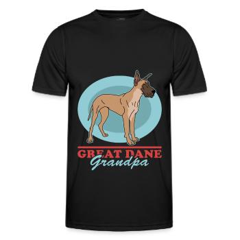 Deutsche Dogge | Hunde Hundebesitzer Geschenk - Männer Funktions-T-Shirt - Schwarz - Vorne - AI Model Male 178 dark (178cm)