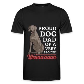 Weimaraner Papa | Cadeau de propriétaire de chien de chien - T-shirt sport Homme - noir - Devant - AI Model Male 178 dark (178cm)