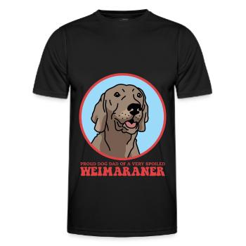 Weimaraner Papa Propriétaire de chien Chien Cadeau - T-shirt sport Homme - noir - Devant - AI Model Male 178 dark (178cm)