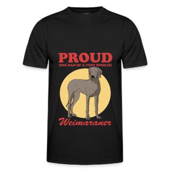 Weimaraner Dad Hunde Hundebesitzer Geschenk - Männer Funktions-T-Shirt - Schwarz - Vorne - AI Model Male 178 dark (178cm)