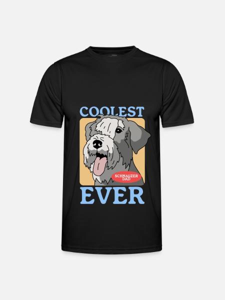 Schnauzer Dad | Hundebesitzer Herrchen Geschenk - Männer Funktions-T-Shirt - Schwarz