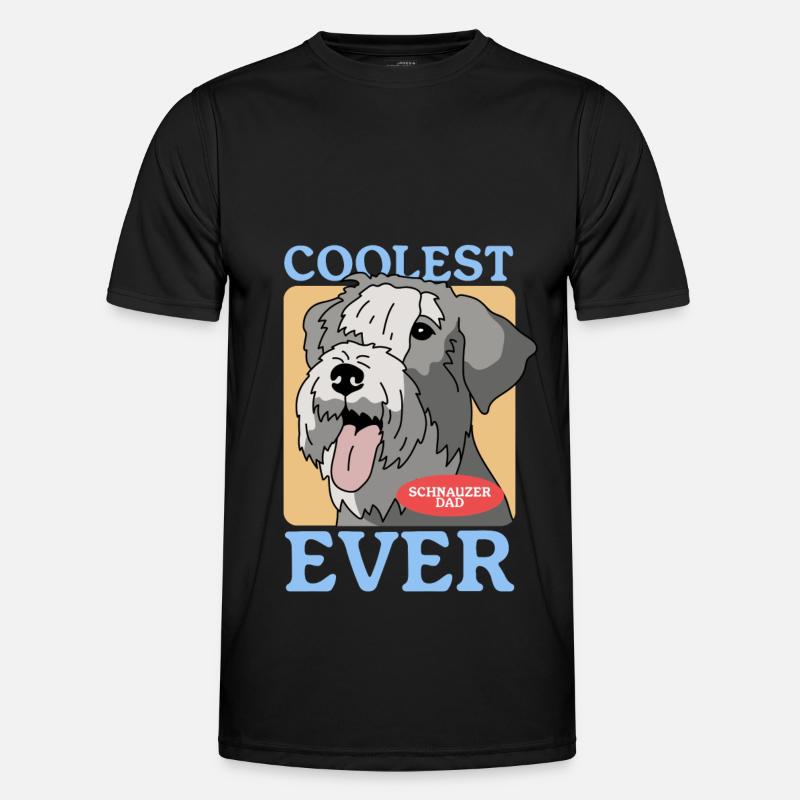 Schnauzer Dad | Hundebesitzer Herrchen Geschenk Männer Funktions-T-Shirt