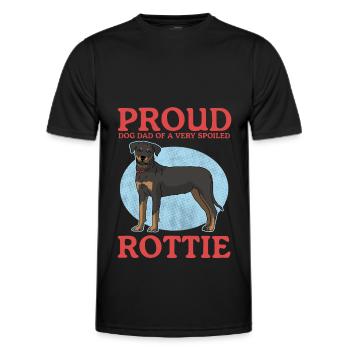 Rottweiler Dad Rottie Hunde Hundehalter Geschenk - Männer Funktions-T-Shirt - Schwarz - Vorne - AI Model Male 178 dark (178cm)