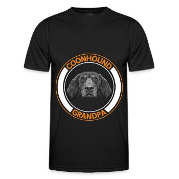 Coonhound Grandpa Dog Dog Owner Gift - Men's Functional T-Shirt - black - Front - AI Model Male 178 dark (178cm)