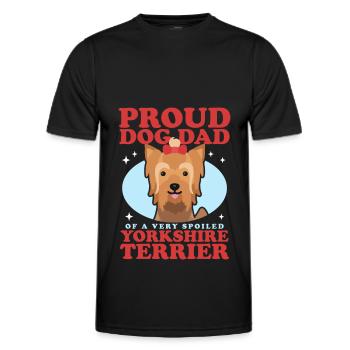 Yorkshire Terrier Papa Chien Propriétaire De Chien Cadeau - T-shirt sport Homme - noir - Devant - AI Model Male 178 dark (178cm)