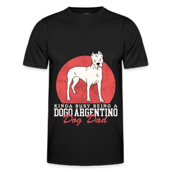 Dogo Argentino Papa Chien Propriétaire Cadeau - T-shirt sport Homme - noir - Devant - AI Model Male 178 dark (178cm)