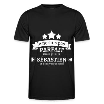 Sébastien - Presque parfait - T-shirt sport Homme - noir - Devant - AI Model Male 178 dark (178cm)