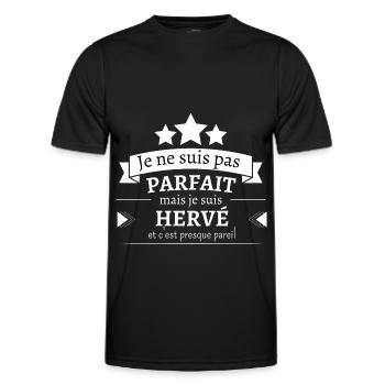 Hervé - Presque parfait - T-shirt sport Homme - noir - Devant - AI Model Male 178 dark (178cm)