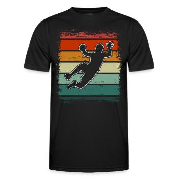 Handball Handballer - Männer Funktions-T-Shirt - Schwarz - Vorne - AI Model Male 178 dark (178cm)