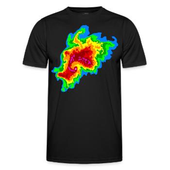 Joplin , Tornade, Radar, Stormchaser - T-shirt sport Homme - noir - Devant - AI Model Male 178 dark (178cm)