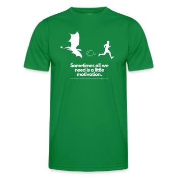 Motivation supplémentaire pour Runner Dragon - T-shirt sport Homme - vert - Devant - AI Model Male 178 dark (178cm)