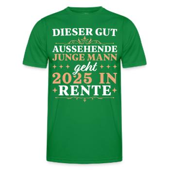 Rente 2025 Renteneintritt Ruhestand - Männer Funktions-T-Shirt - Kelly Green - Vorne - AI Model Male 178 dark (178cm)