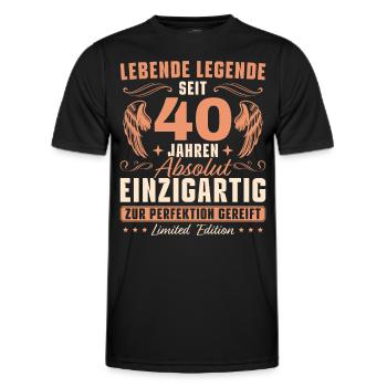 40 Jahre Vintage Geburtstag 40 Geburtstag - Männer Funktions-T-Shirt - Schwarz - Vorne - AI Model Male 178 dark (178cm)