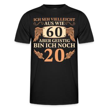 60 Jahre Mann Vintage 60 Geburtstag - Männer Funktions-T-Shirt - Schwarz - Vorne - AI Model Male 178 dark (178cm)