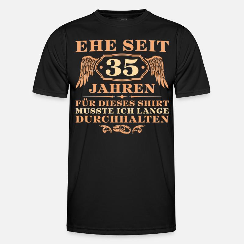 35. Hochzeitstag Leinwandhochzeit Geschenkidee Männer Funktions-T-Shirt