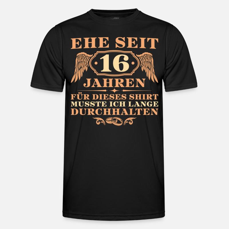 16. Hochzeitstag Saphirhochzeit Geschenk Männer Funktions-T-Shirt