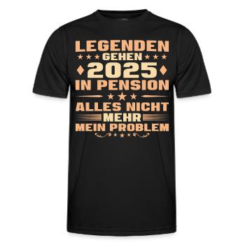 Ruhestand Legenden gehen 2025 in Pension - Männer Funktions-T-Shirt - Schwarz - Vorne - AI Model Male 178 dark (178cm)
