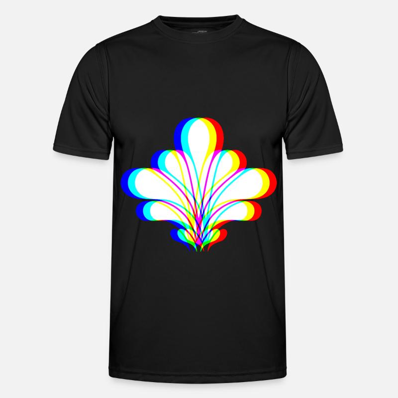 EDM - Fleur - Glitch Rave Style T-shirt sport Homme