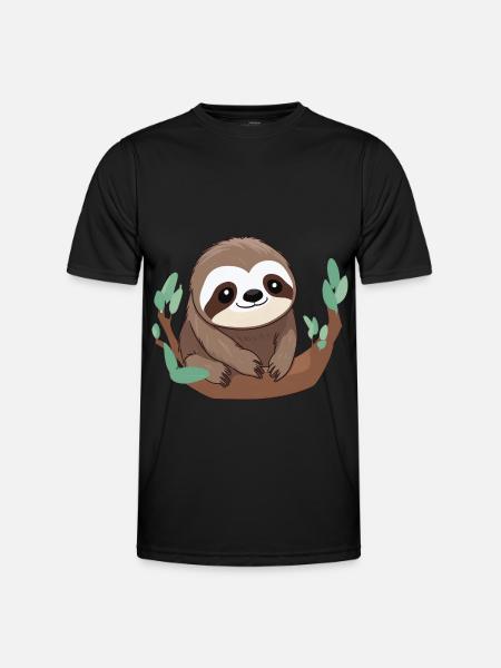 Cute Sloth Gift - Men's Functional T-Shirt - black