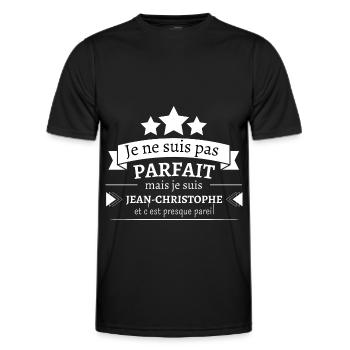 Jean-Christophe - Presque parfait - T-shirt sport Homme - noir - Devant - AI Model Male 178 dark (178cm)