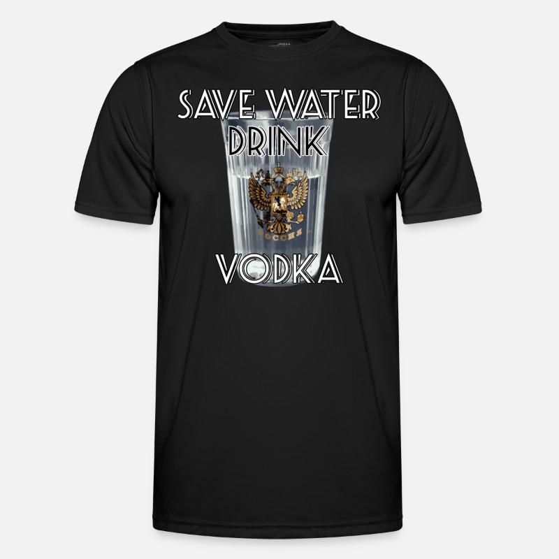 Save Water Drink Vodka Geschenk - Männer Funktions-T-Shirt - Schwarz