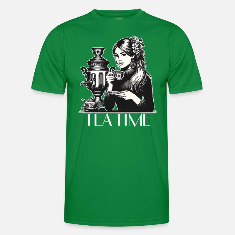 Samowar Teezeit Frau Geschenk Männer Funktions-T-Shirt