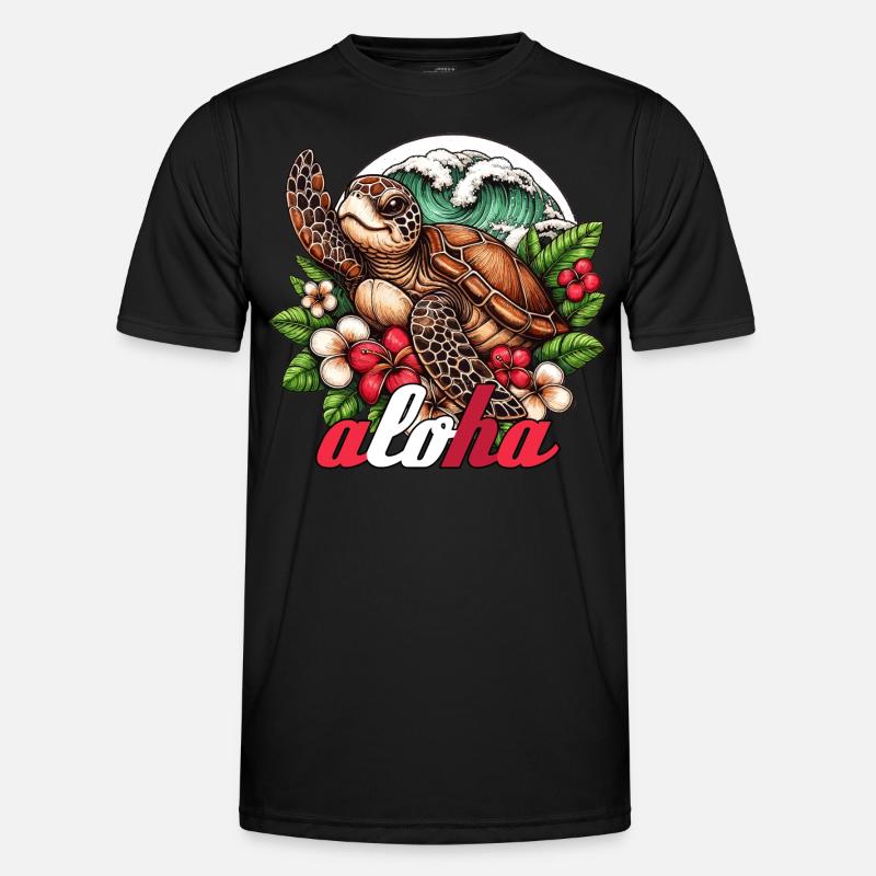 Aloha Schildkröte Hawaii Geschenk Männer Funktions-T-Shirt