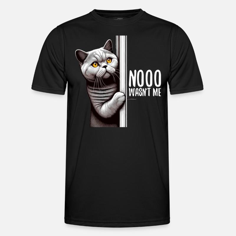 Nein war ich nicht BKH Blue Katze Geschenk - Männer Funktions-T-Shirt - Schwarz