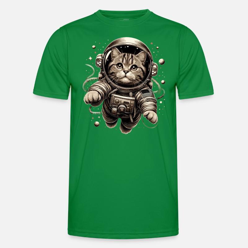 Astronaut BKH getigert Geschenk Männer Funktions-T-Shirt