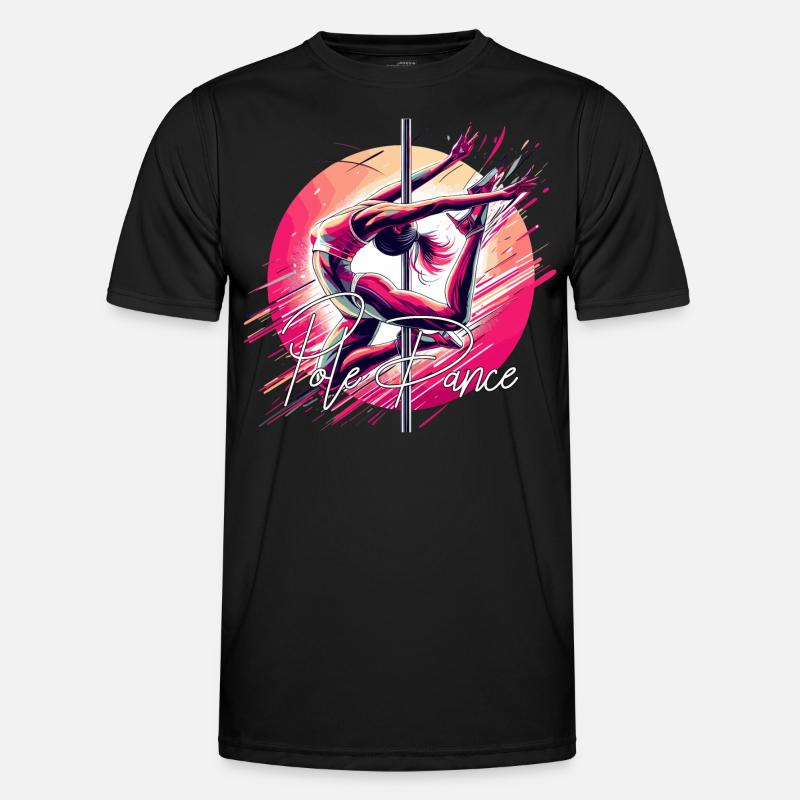 Pole Dance Dynamics pink gift - Men's Functional T-Shirt - black