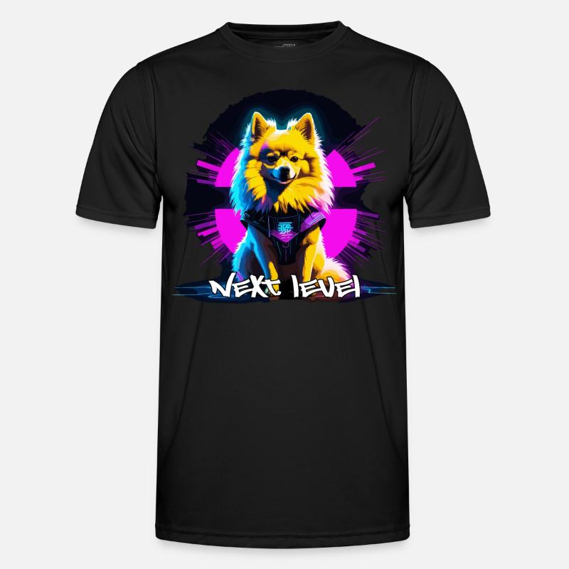Small Spitz Spitz Next Level Cyber Dog Gift Men's Functional T-Shirt