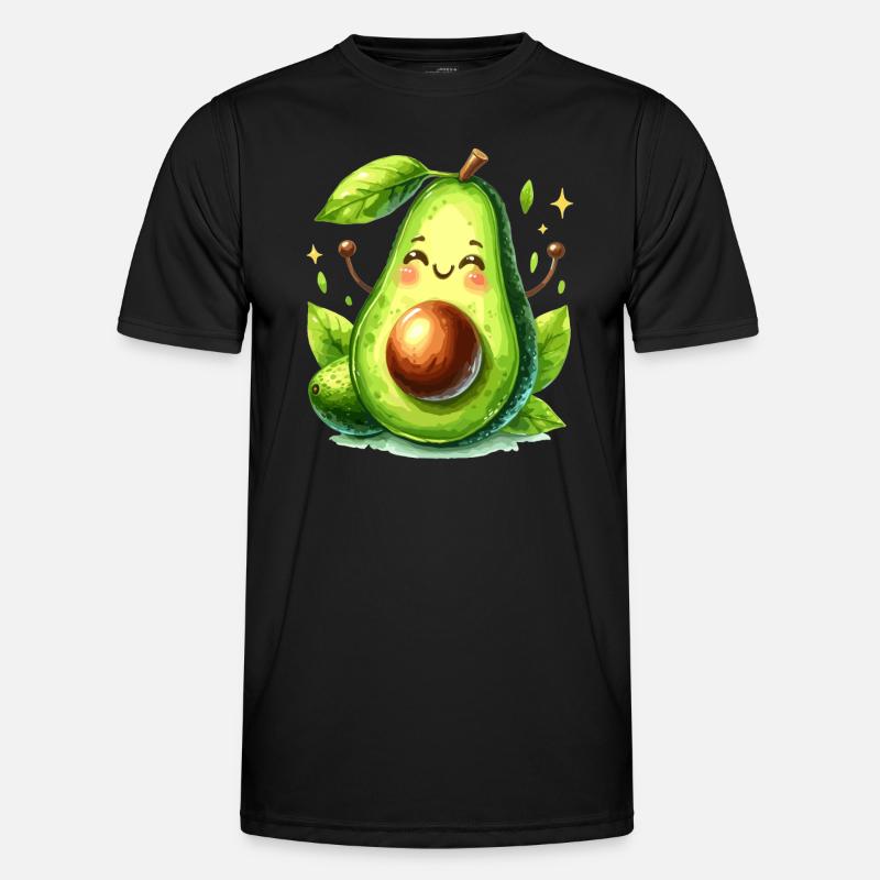 Avocado witzig positiv Optimismus Geschenk - Männer Funktions-T-Shirt - Schwarz