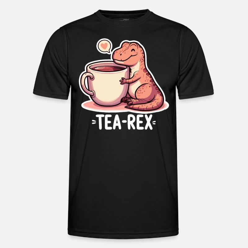 Tee Rex Tee-Rex Teetrinker Geschenk - Männer Funktions-T-Shirt - Schwarz