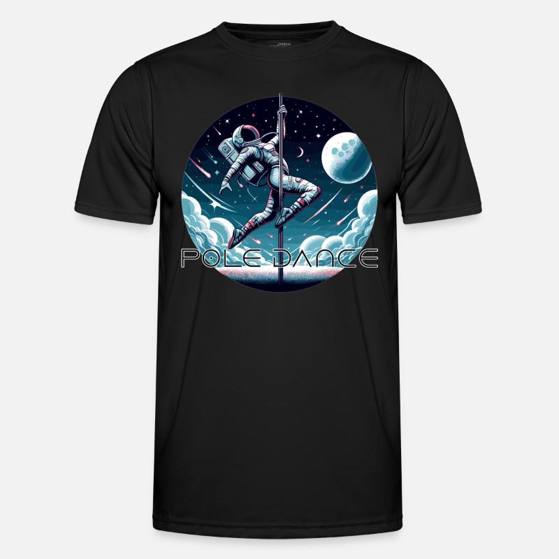 Pole Dance Astronautin Poledance Geschenk Männer Funktions-T-Shirt