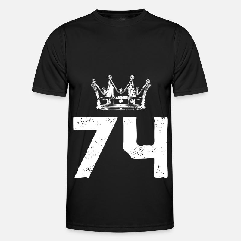 74 Number crown - Men's Functional T-Shirt - black