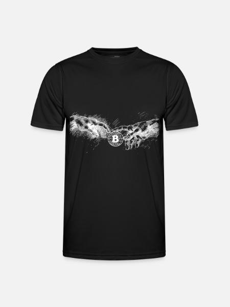 Creation of Bitcoin Cryptocurrencies - Men's Functional T-Shirt - black