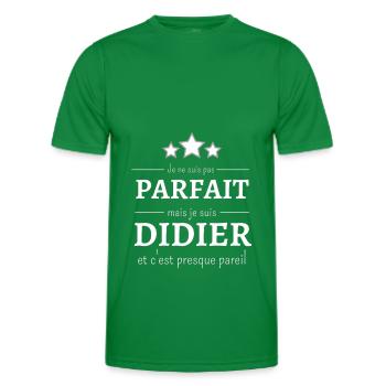 Ich bin nicht perfekt, aber ich bin Didier. - Männer Funktions-T-Shirt - Kelly Green - Vorne - AI Model Male 178 dark (178cm)