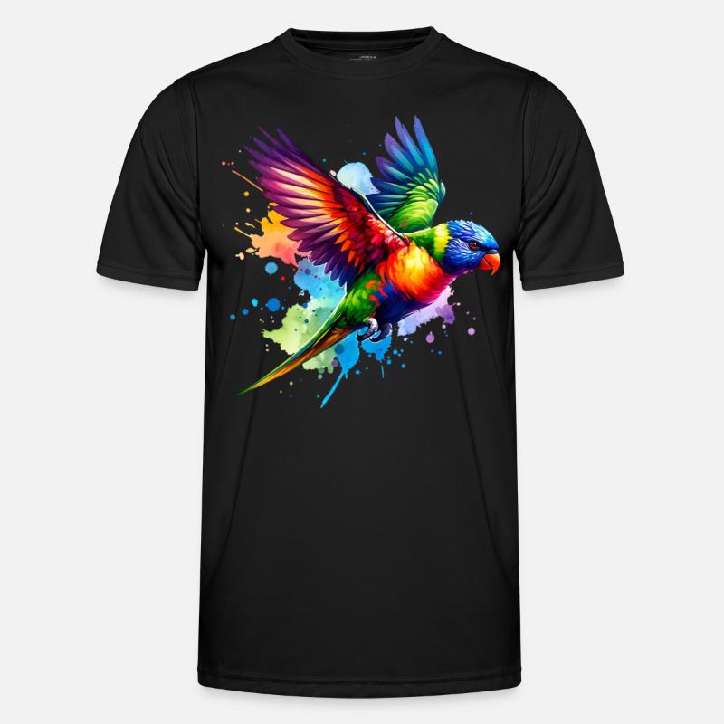 Rainbow Lorikeet Gift - Men's Functional T-Shirt - black
