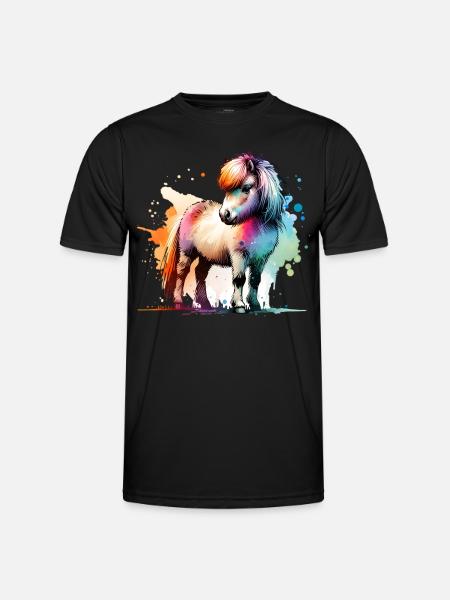 Isländer Geschenk Island Pferde - Männer Funktions-T-Shirt - Schwarz