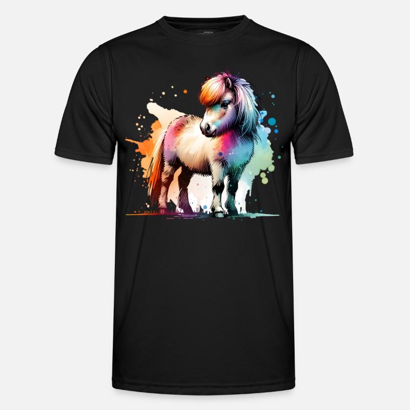 Isländer Geschenk Island Pferde - Männer Funktions-T-Shirt - Schwarz