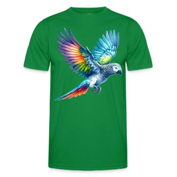 Graupapagei Geschenk - Männer Funktions-T-Shirt - Kelly Green - Vorne - AI Model Male 178 dark (178cm)