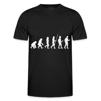 Evolution Smartphone Generation - Men's Functional T-Shirt - black - Front - AI Model Male 178 dark (178cm)