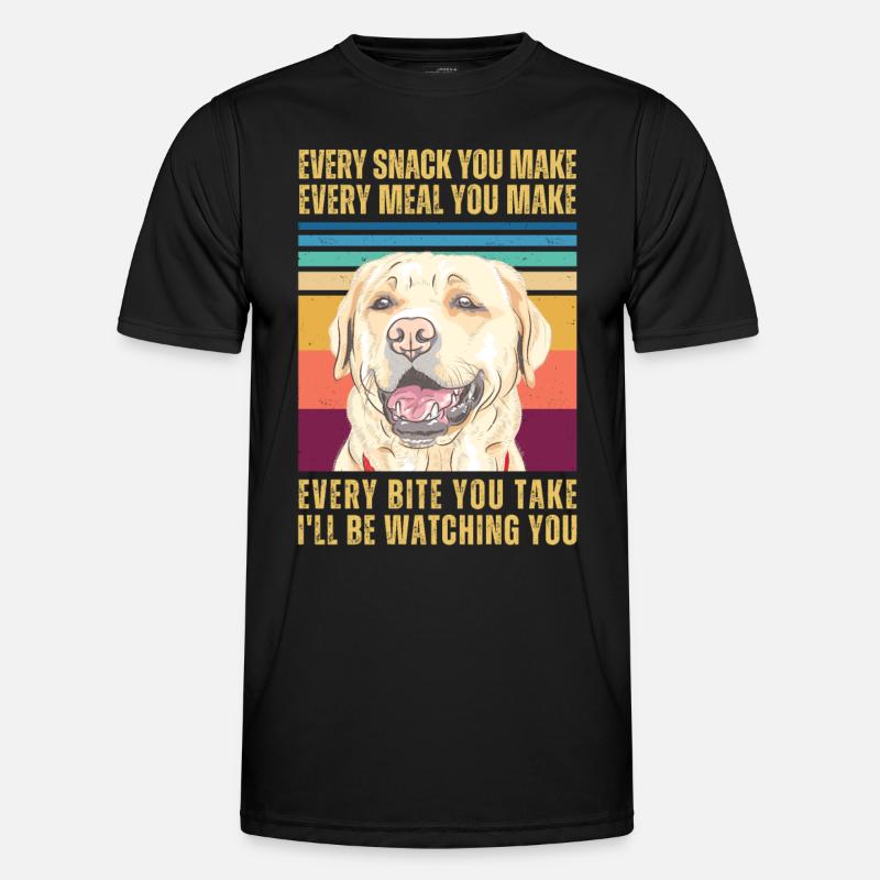 WATCHING RETRIEVER - Men's Functional T-Shirt - black