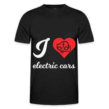 Electric car and hybrid - Men's Functional T-Shirt - black - Front - AI Model Male 178 dark (178cm)