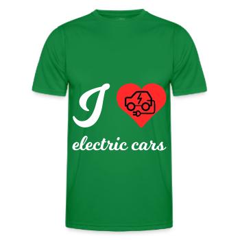 Electric car and hybrid - Men's Functional T-Shirt - kelly green - Front - AI Model Male 178 dark (178cm)