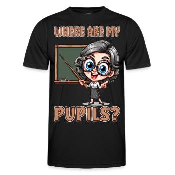 Where are my pupils? - Männer Funktions-T-Shirt - Schwarz - Vorne - AI Model Male 178 dark (178cm)
