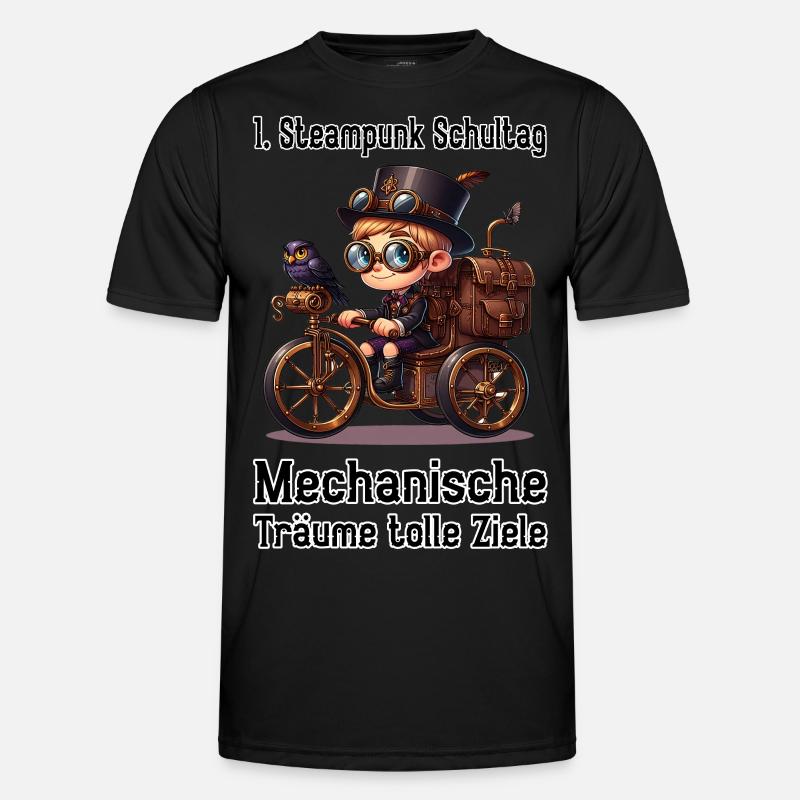 First Steampunk School Day - Men's Functional T-Shirt - black